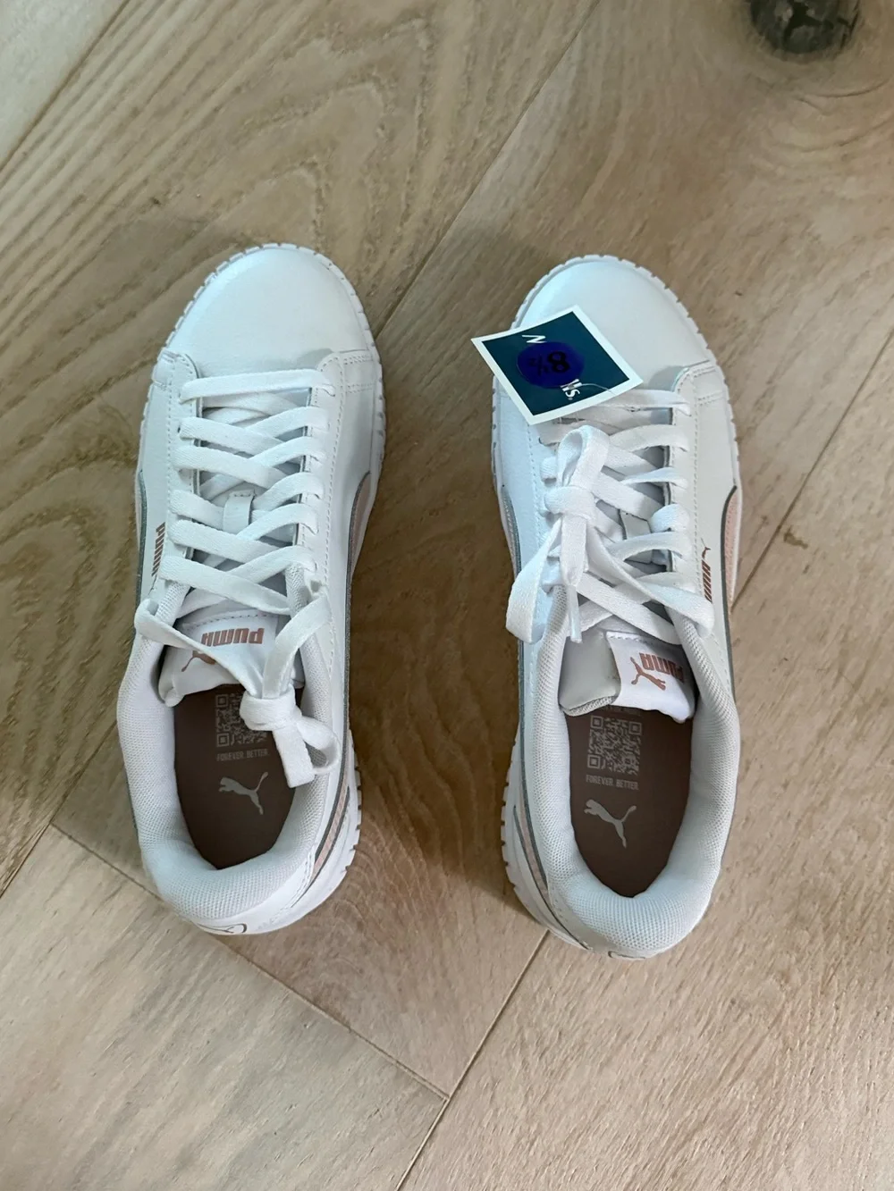 NWT PUMA Court Lally White Rose Quartz Sneakers Women’s 8.5
